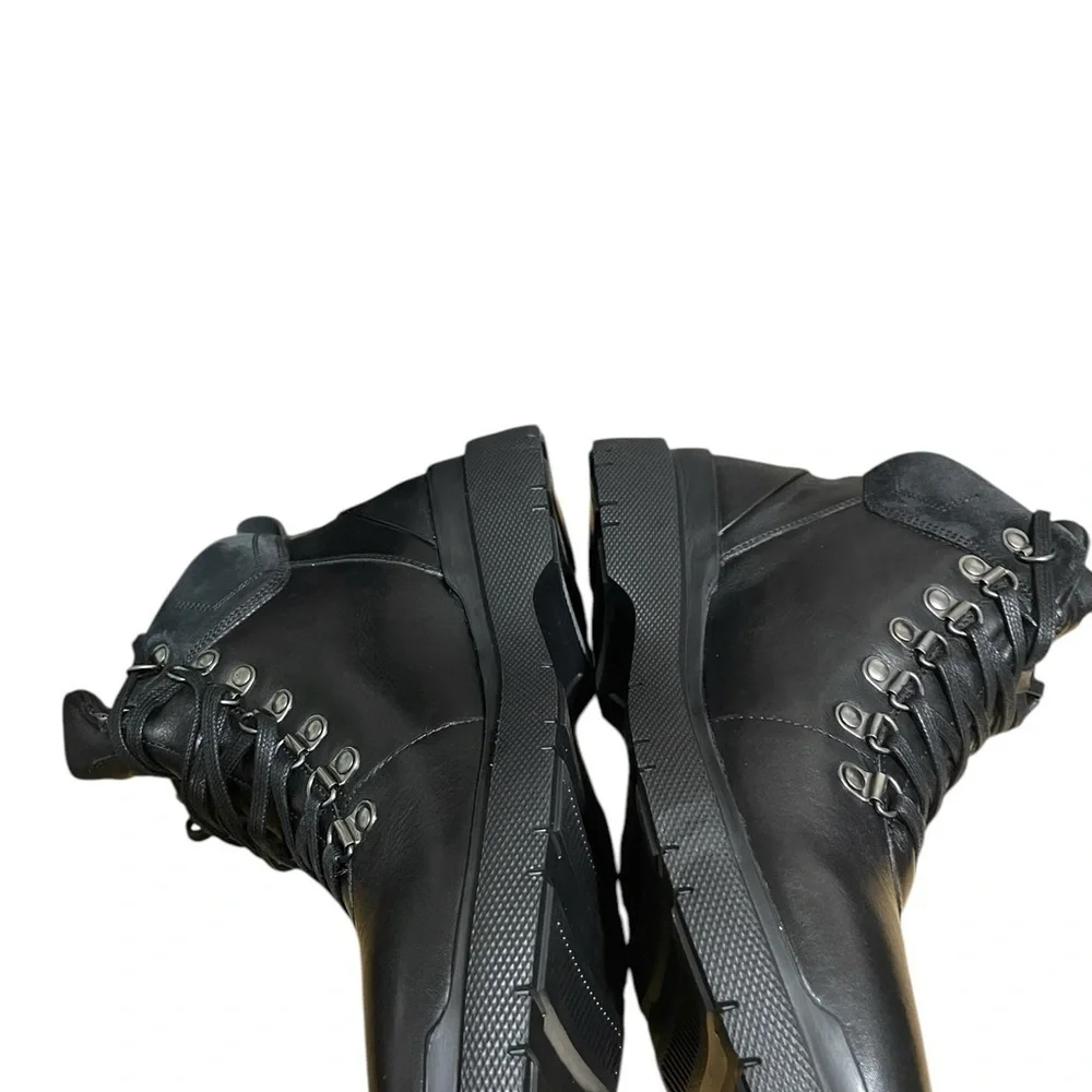 Thomas & Vine Sherman Leather Water Resistant Black Comfort Foam Boots sz 10